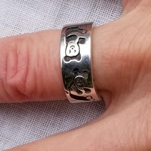925 sterling silver panda ring